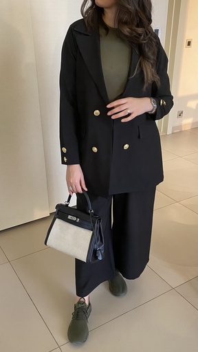 Blazer Travel Suit (Black, S)